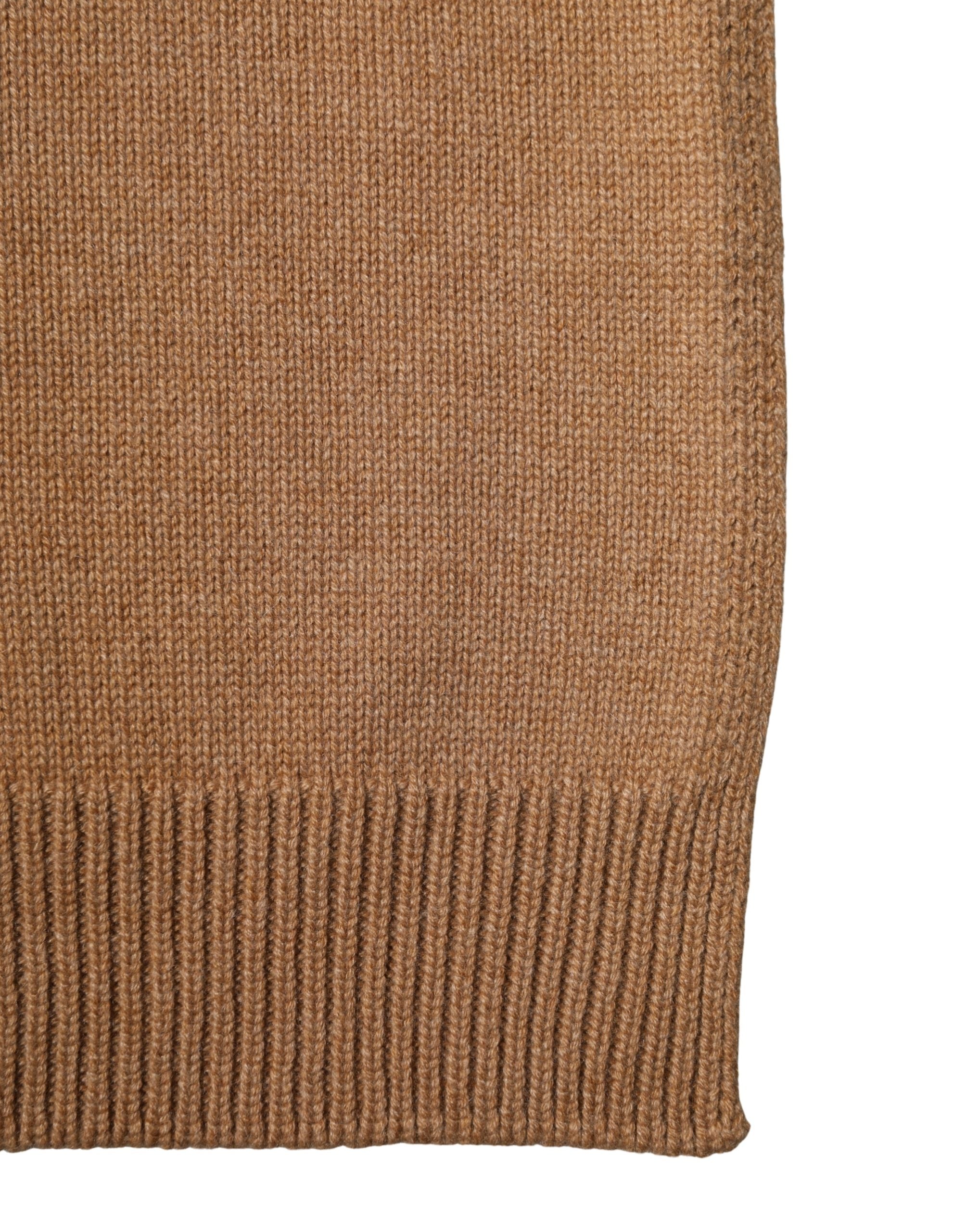 Dolce & Gabbana Brown Cashmere Knitted Men Neck Warmer One Size Scarf