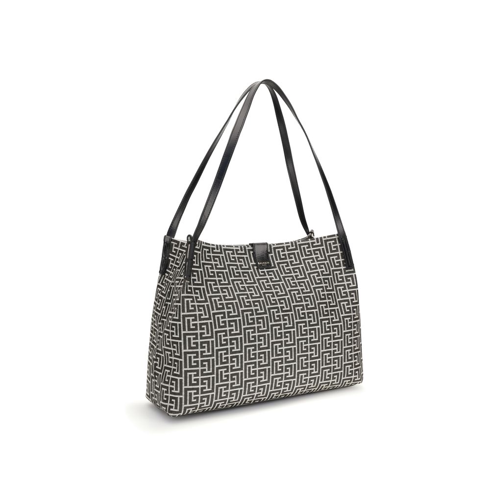 Balmain Black Cotton Shoulder Bag