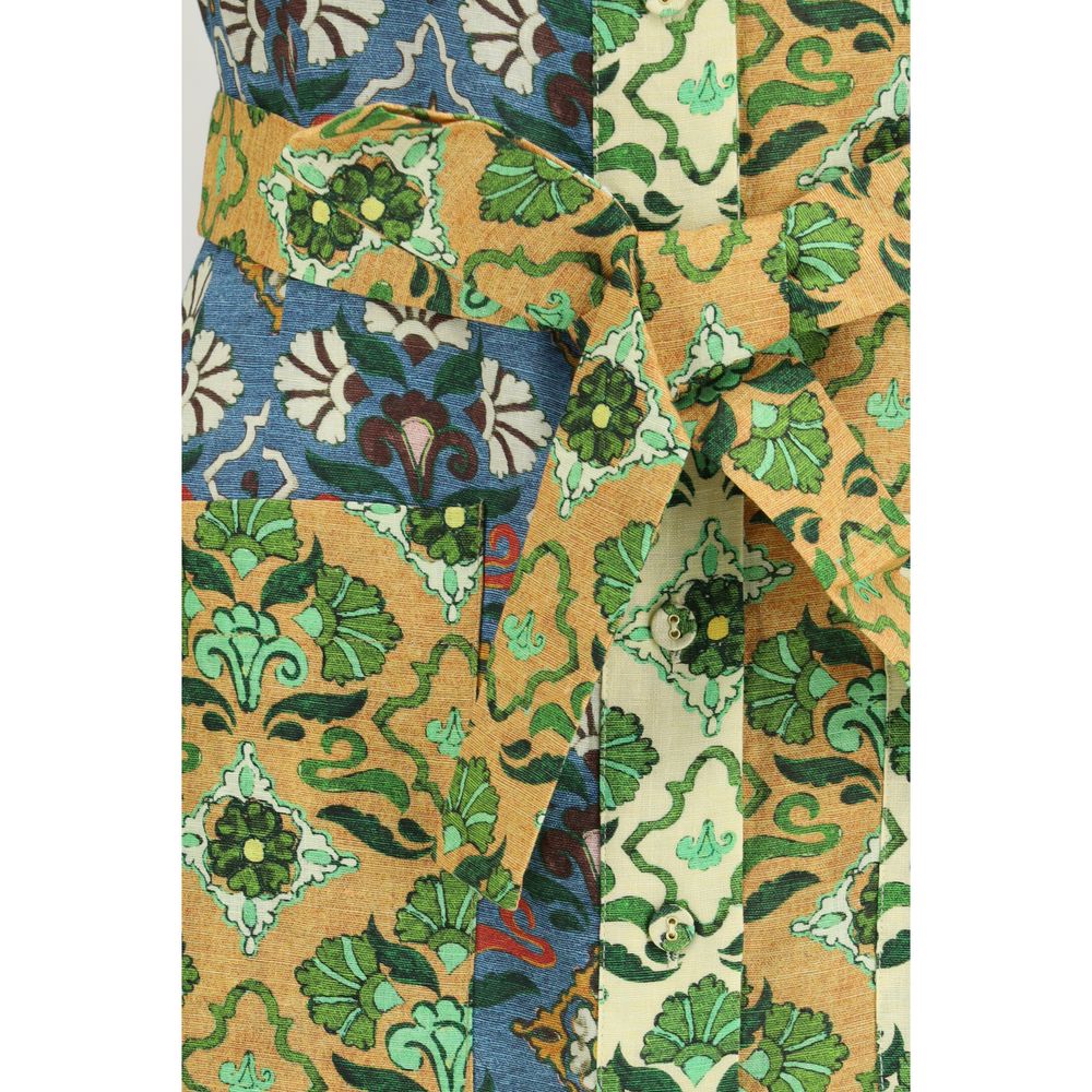 Alemais Multicolor Linen Casual Dress