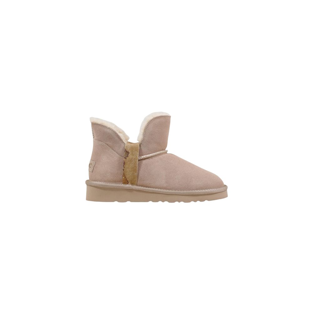 Alviero Martini Prima Classe Beige Leather Ankle Boots