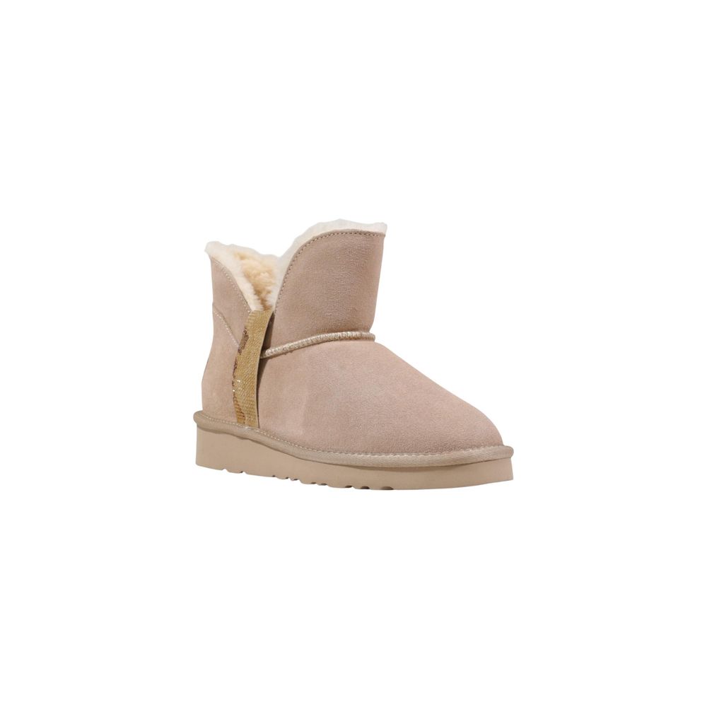 Alviero Martini Prima Classe Beige Leather Ankle Boots