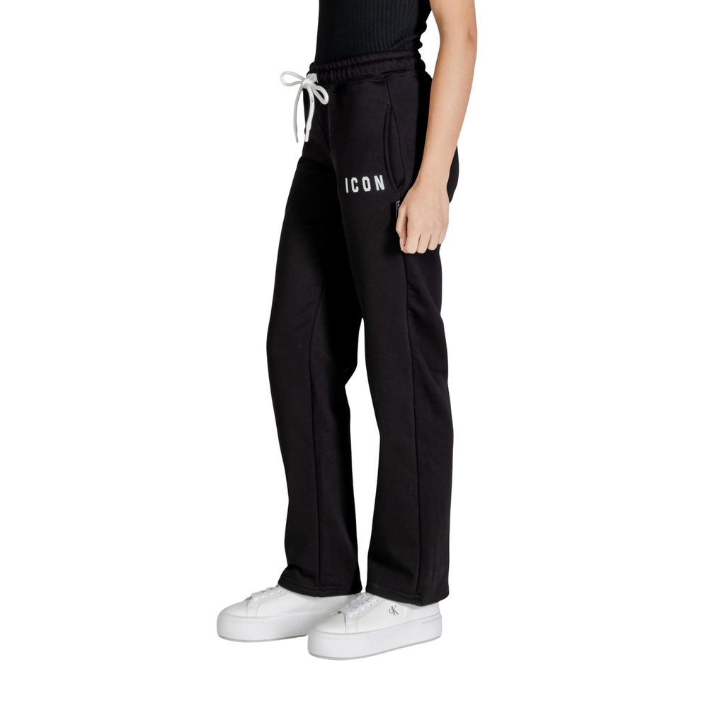 Icon Black Cotton Joggers (Workout Pants)