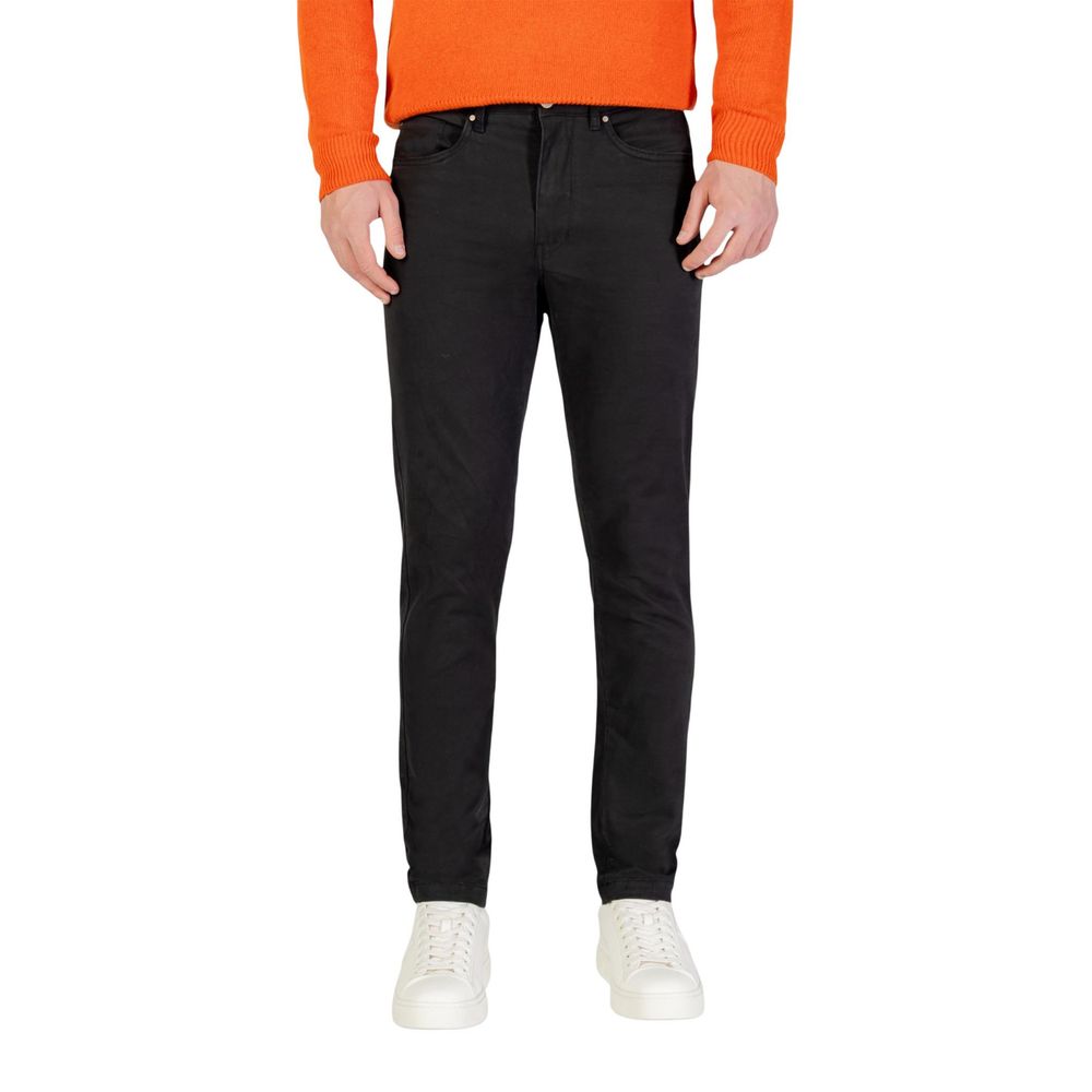Borghese Gray Cotton Skinny Pants