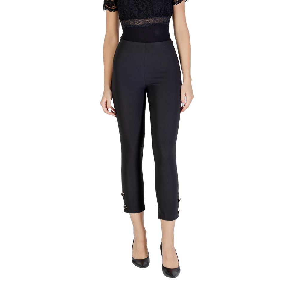 Rinascimento Black Polyester Casual Pants