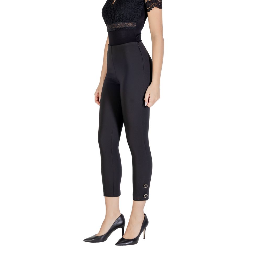 Rinascimento Black Polyester Casual Pants