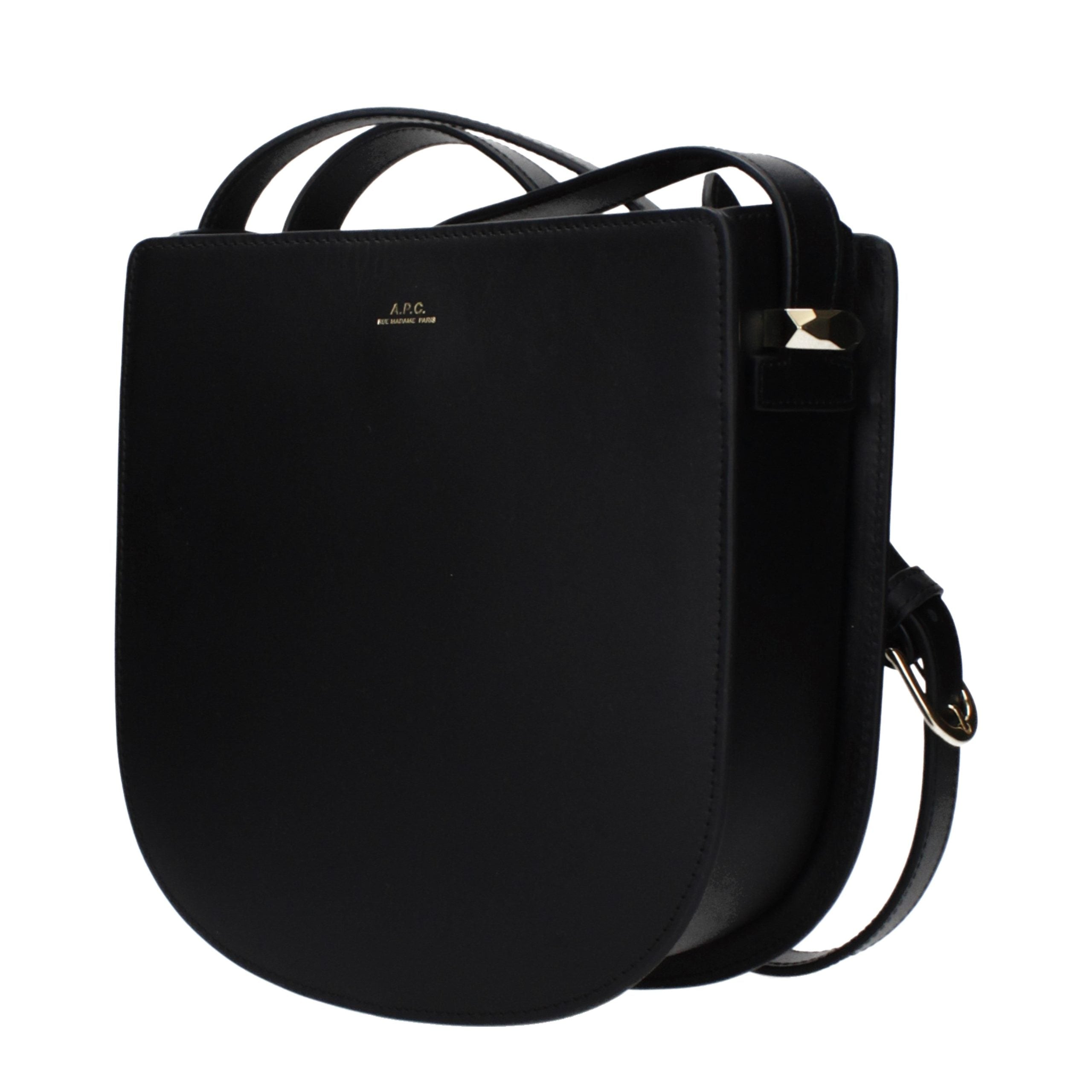 A.P.C. Black Leather Crossbody Bag