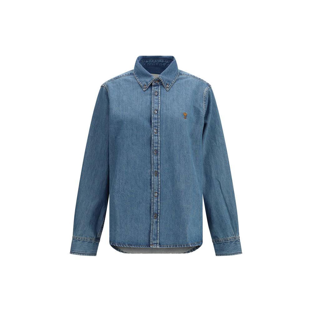 Ami Paris Blue Denim Shirt