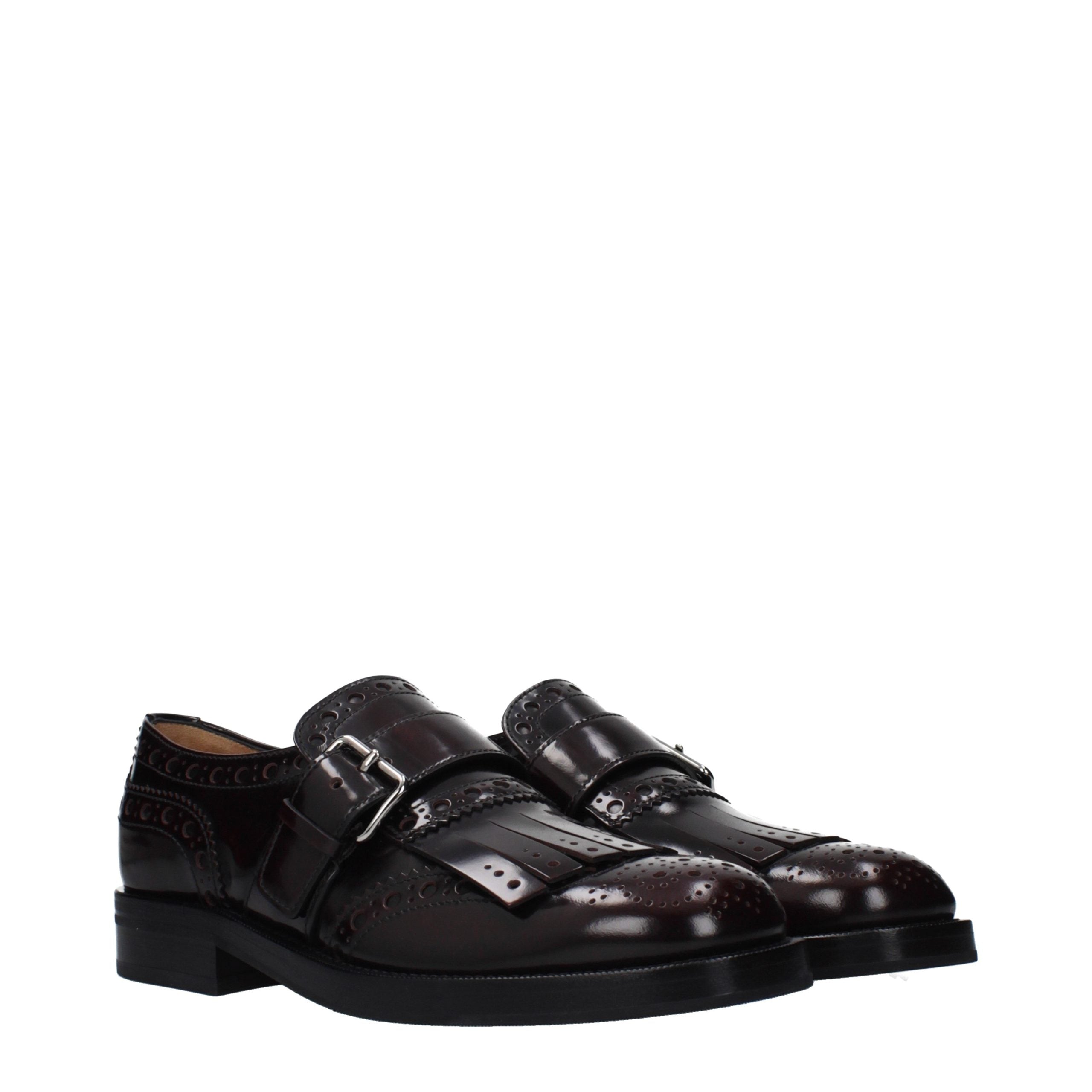 Church's Red Leather Slip-On Loafers