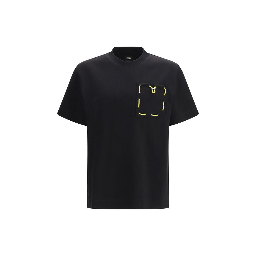 Fendi Black Cotton T-Shirt