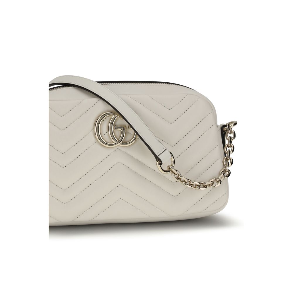 Gucci White Calf Leather Bos Taurus Shoulder Bag