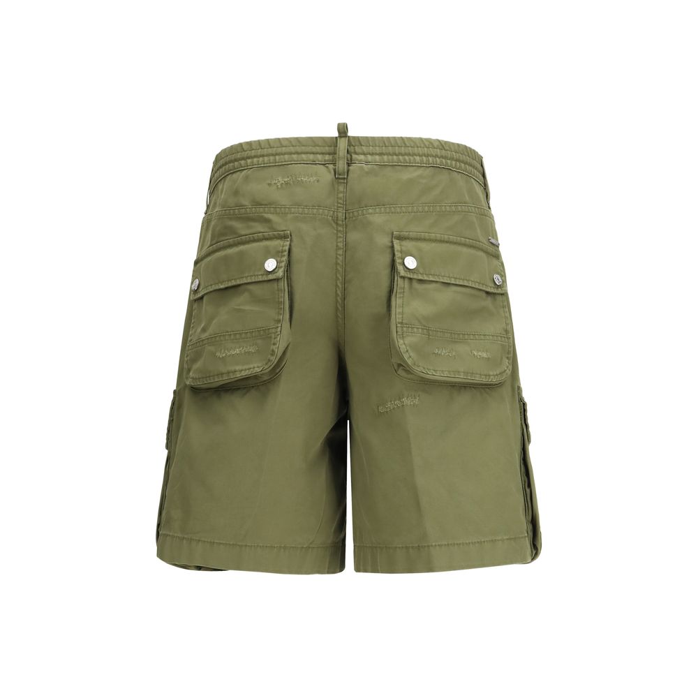 Dsquared² Bicolor Cotton Bermuda Shorts