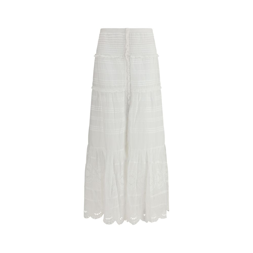 Isabel Marant Étoile White Viscose Long Skirt