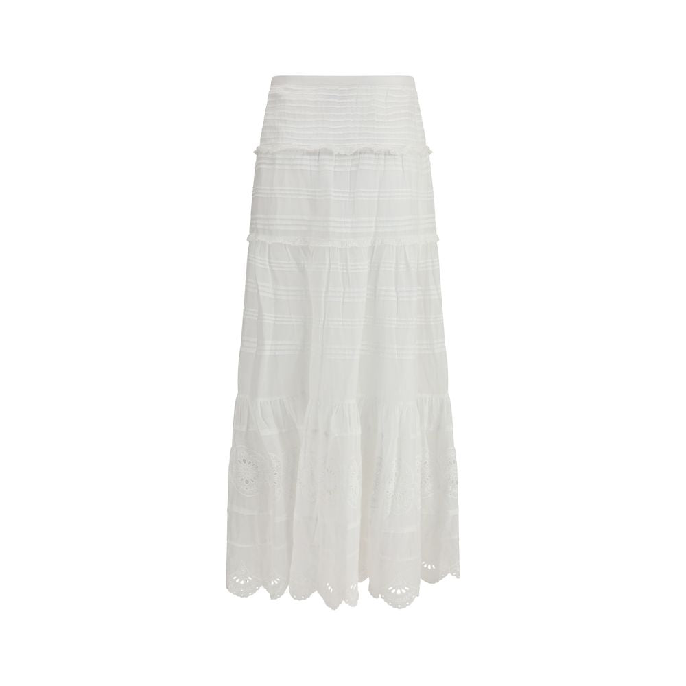 Isabel Marant Étoile White Viscose Long Skirt