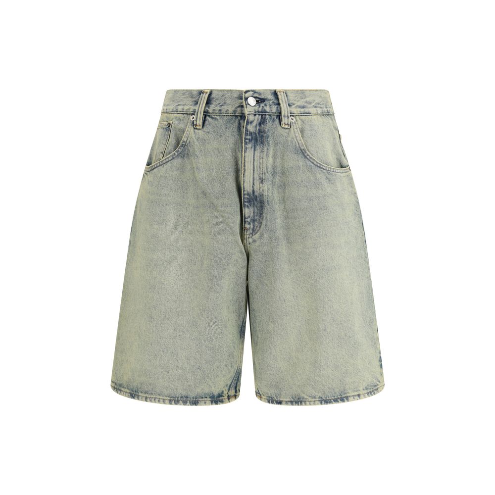 Sunflower Blue Cotton Bermuda Shorts