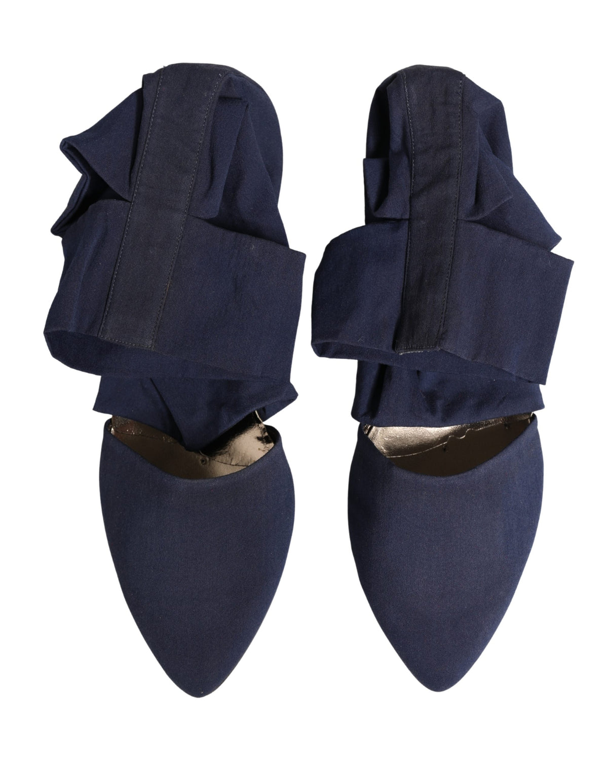 Dolce & Gabbana Blue Cotton Ankle Boots Shoes