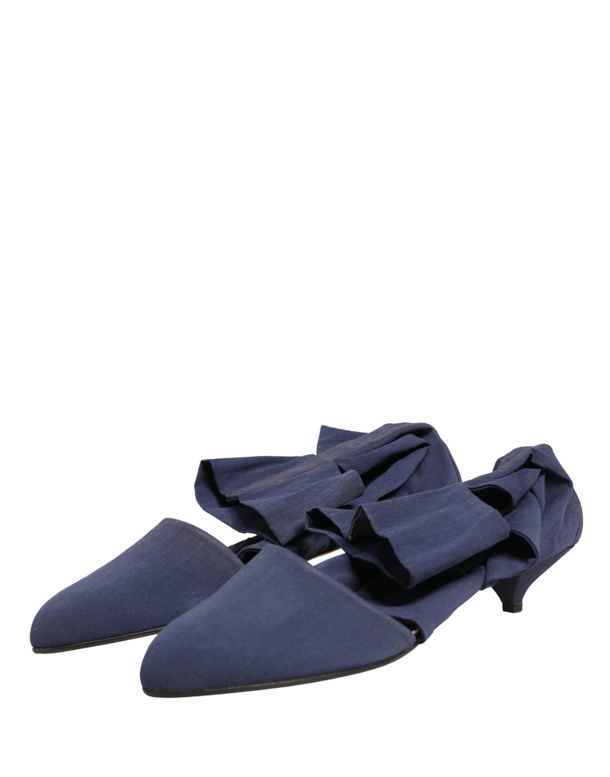 Dolce & Gabbana Blue Cotton Ankle Boots Shoes