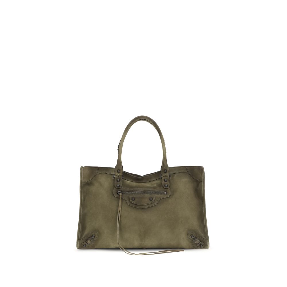 Balenciaga Bicolor Calf Leather Bos Taurus Shoulder Bag