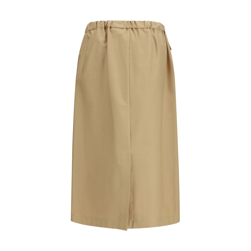 Fabiana Filippi Beige Cotton Midi Skirt