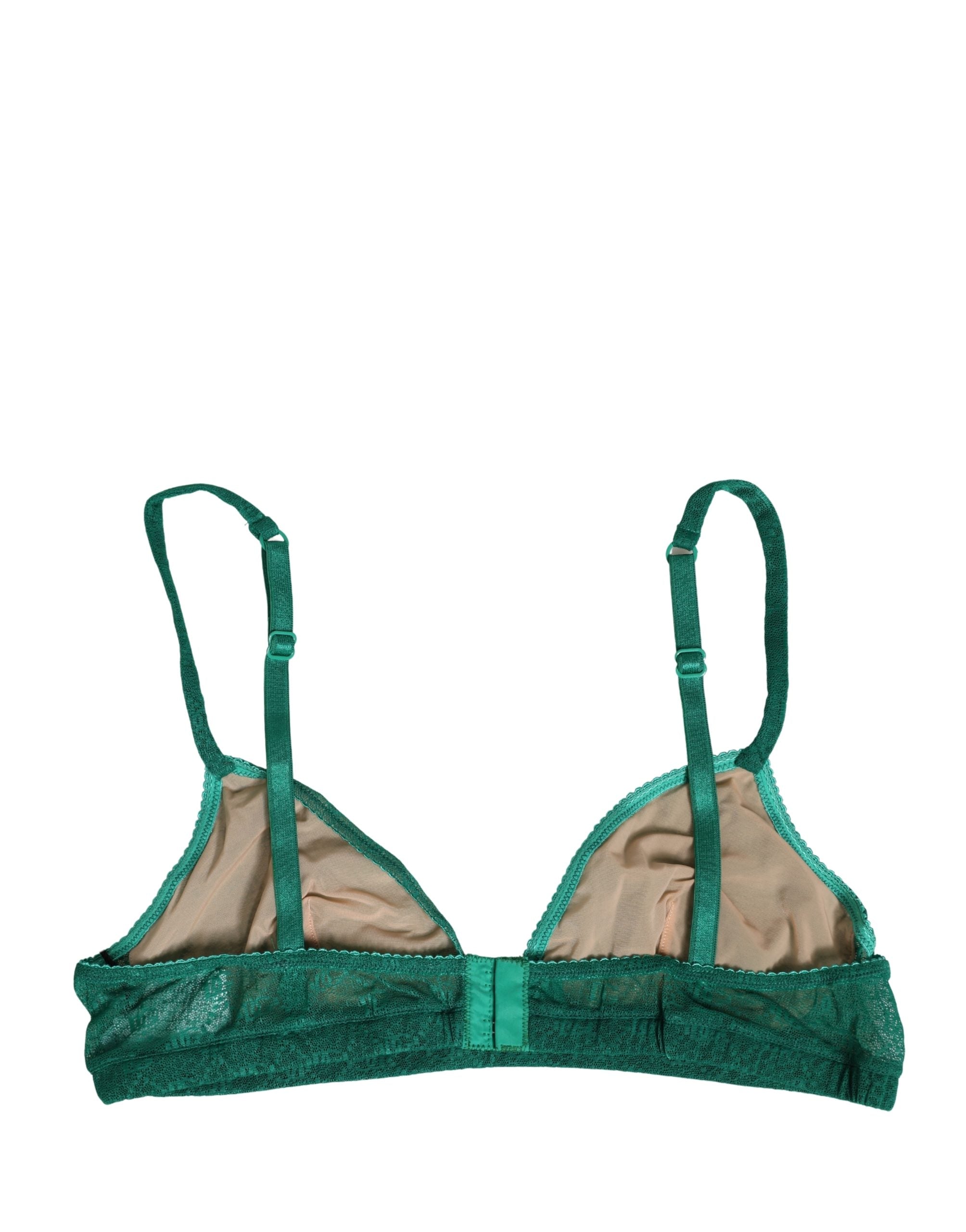 Dolce & Gabbana Green Nylon Stretch Soft Cup Brassiere Underwear