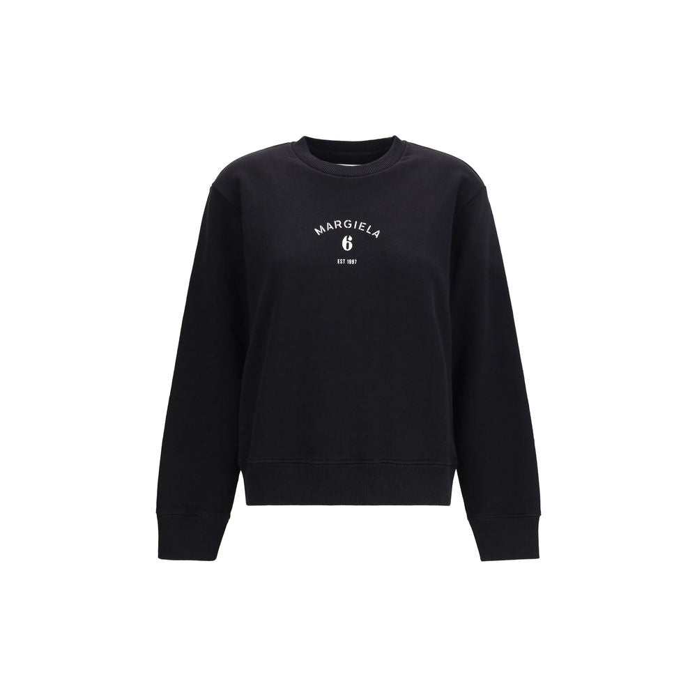 MM6 Black Cotton Sweatshirt