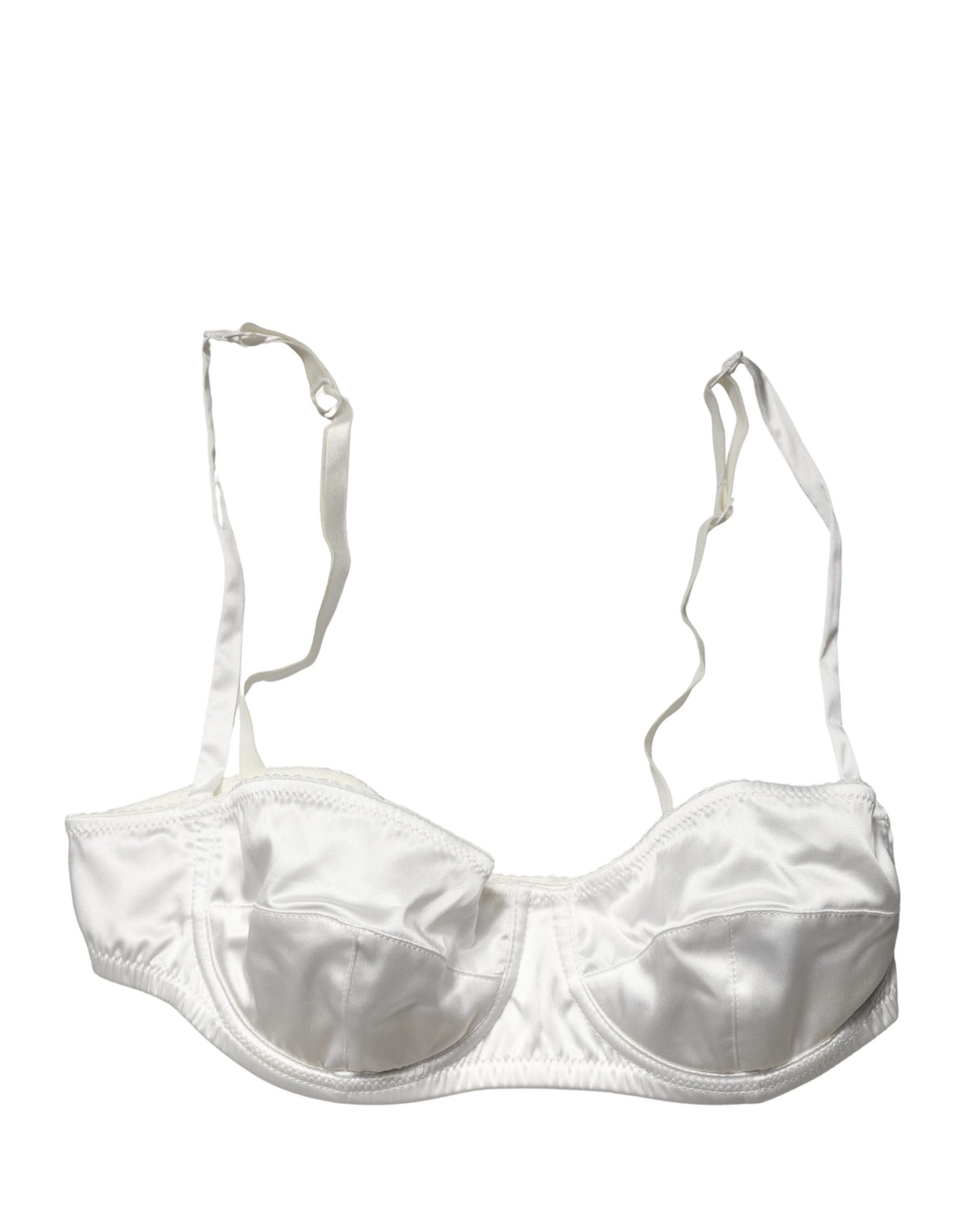 Dolce & Gabbana White Semi-Pad Underwire Balconette Underwear