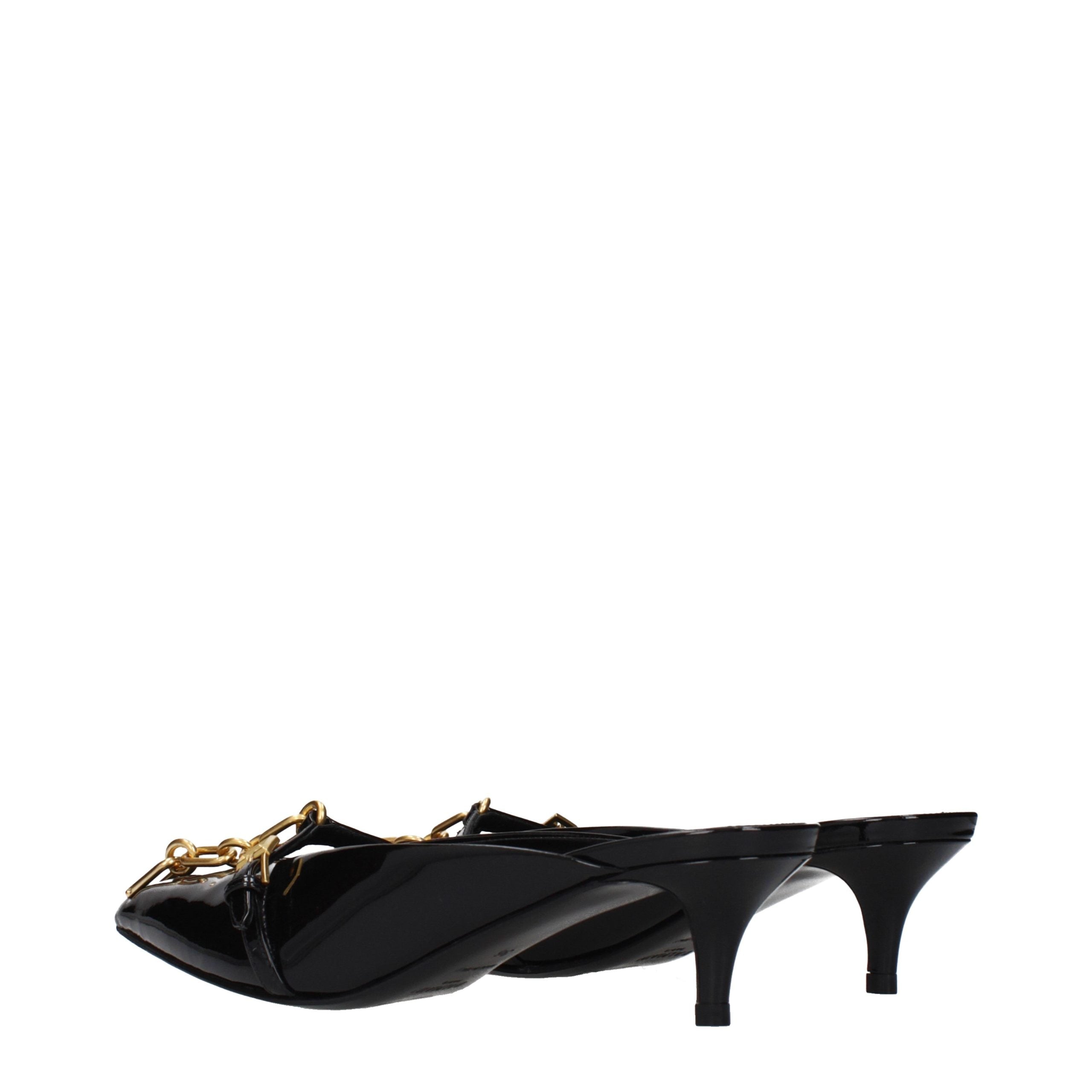 Balmain Black Leather Platform Sandals