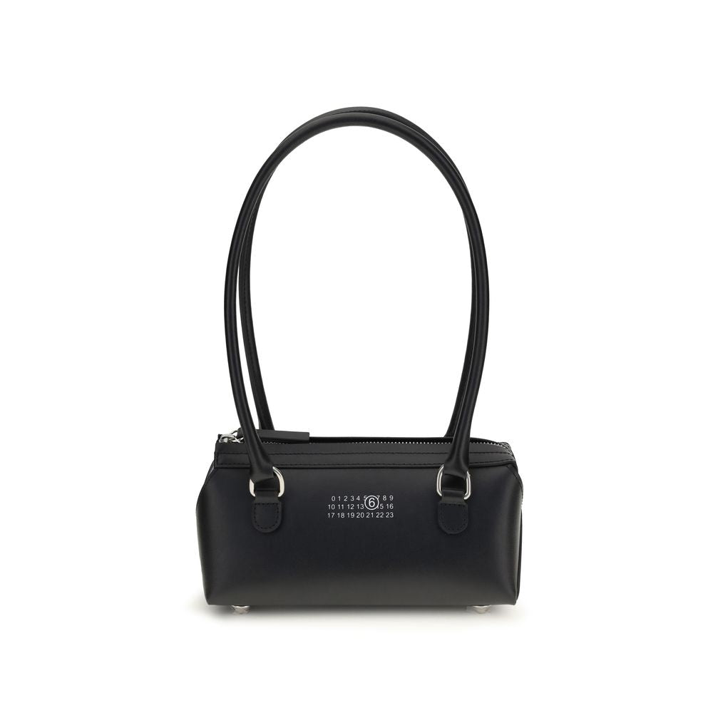 MM6 Black Calf Leather Bos Taurus Shoulder Bag