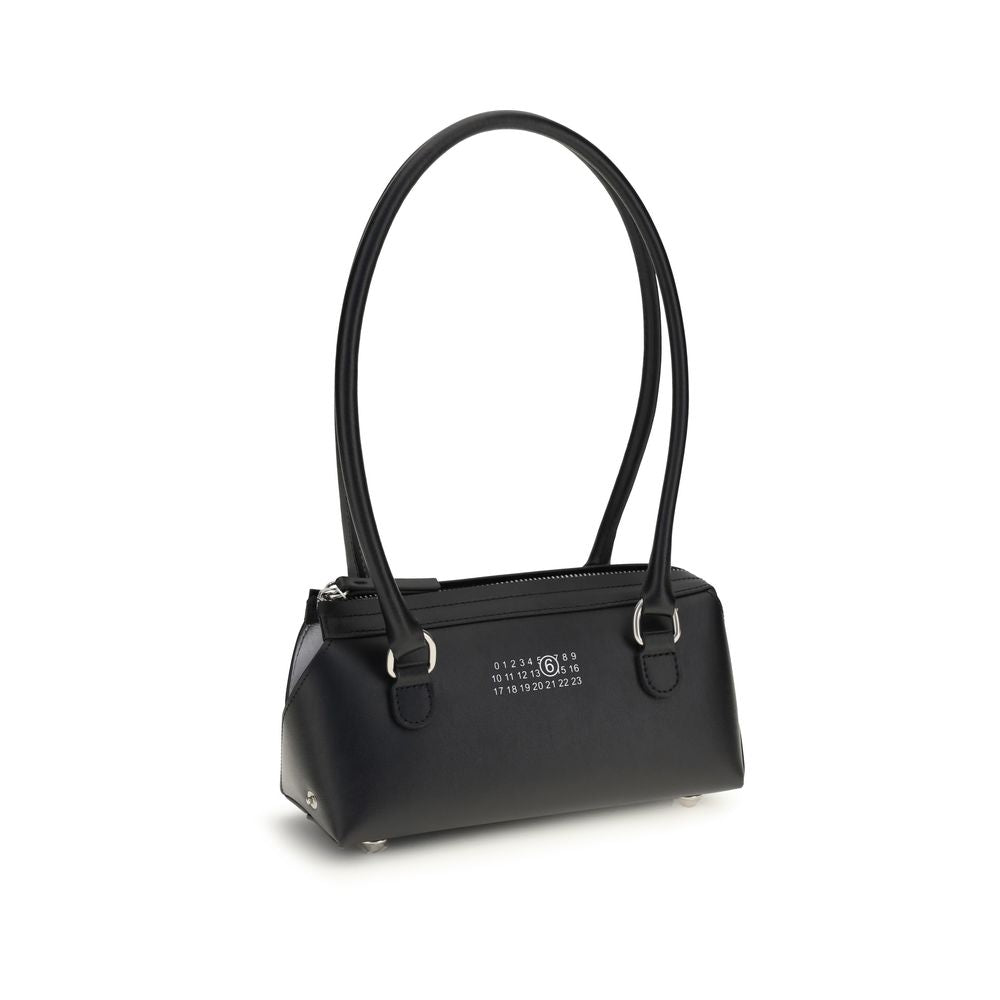 MM6 Black Calf Leather Bos Taurus Shoulder Bag