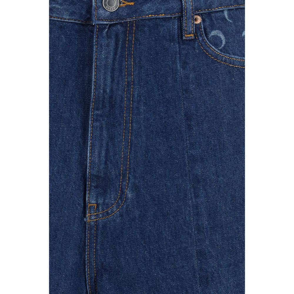 Marine Serre Blue Cotton Bermuda Shorts