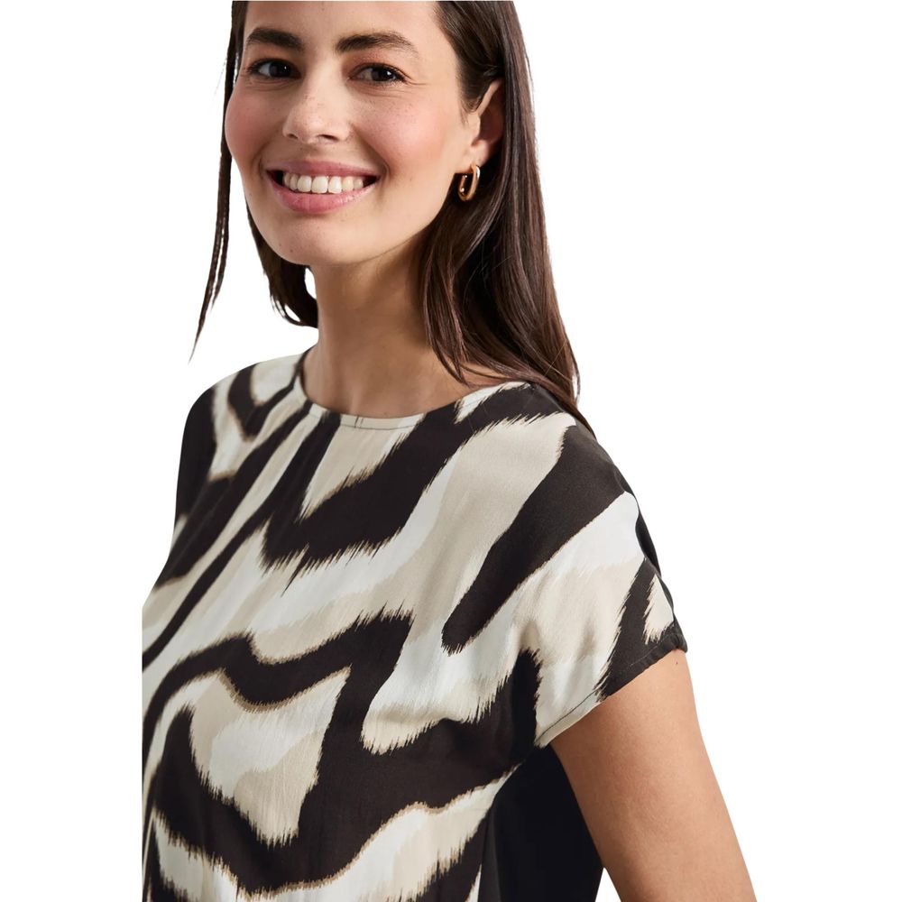 Street One Brown Viscose T-Shirt