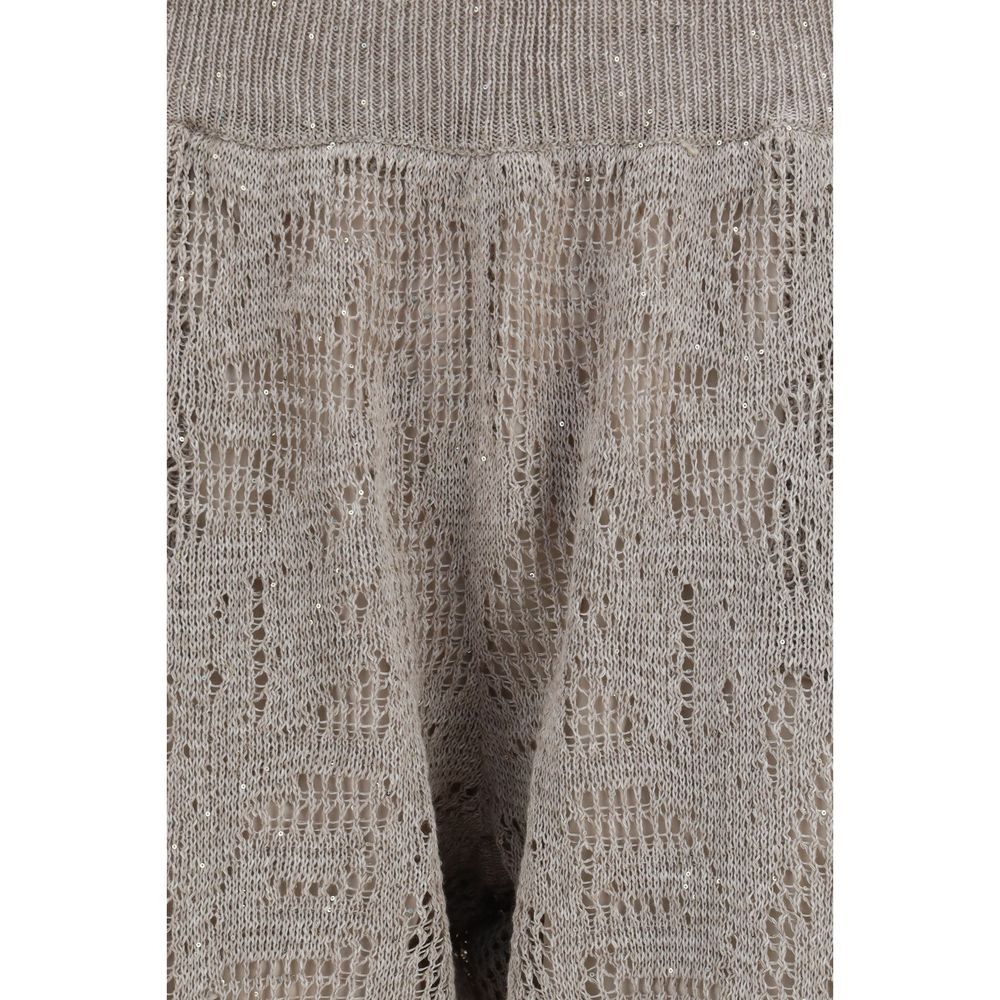 Brunello Cucinelli Beige Linen Casual Pants