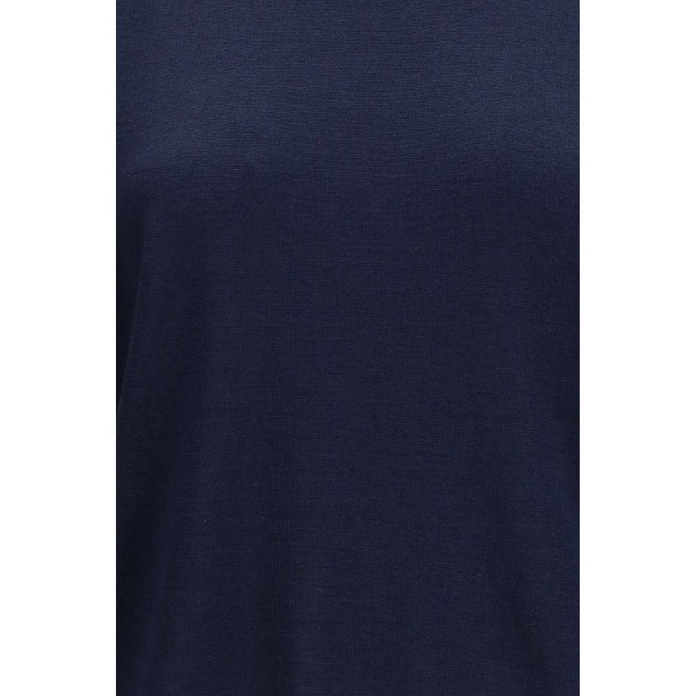Brunello Cucinelli Blue Cashmere Sleeveles Sweater