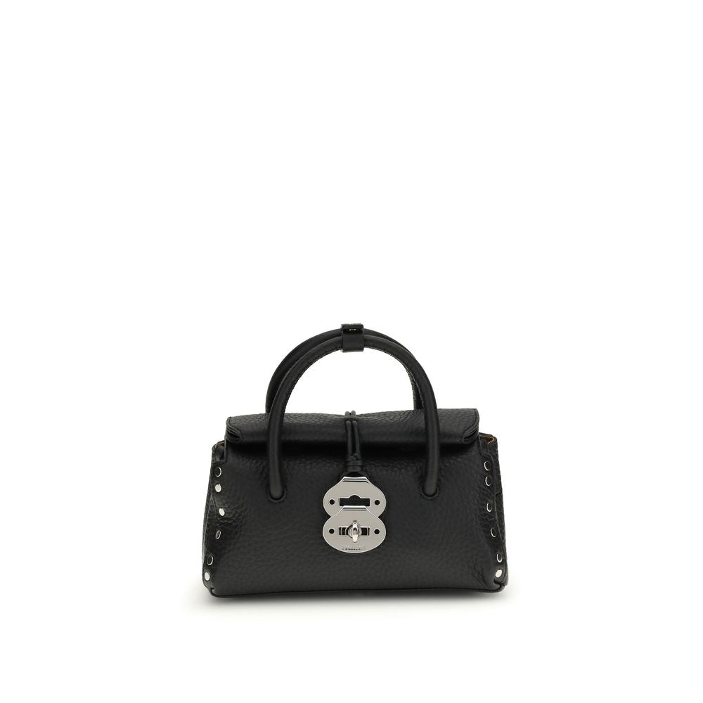 Zanellato Black Calf Leather Bos Taurus Handbag