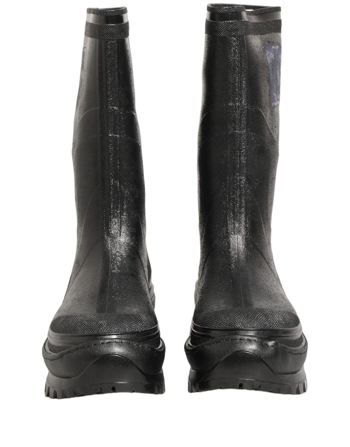 Dolce & Gabbana Black PVC Pull On Rain Boots Men Shoes