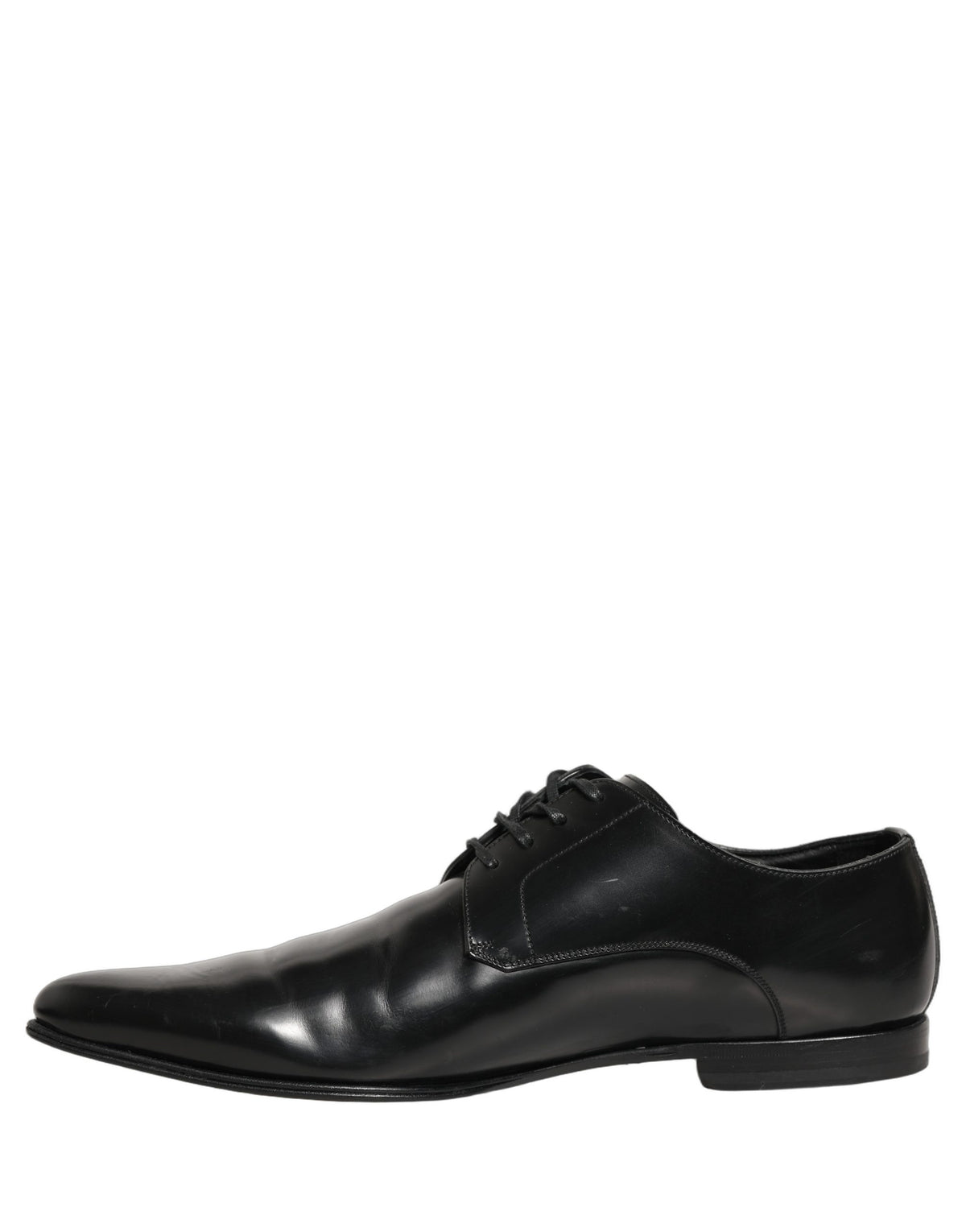 Dolce & Gabbana Black Leather Derby Dress Men Formal Shoes