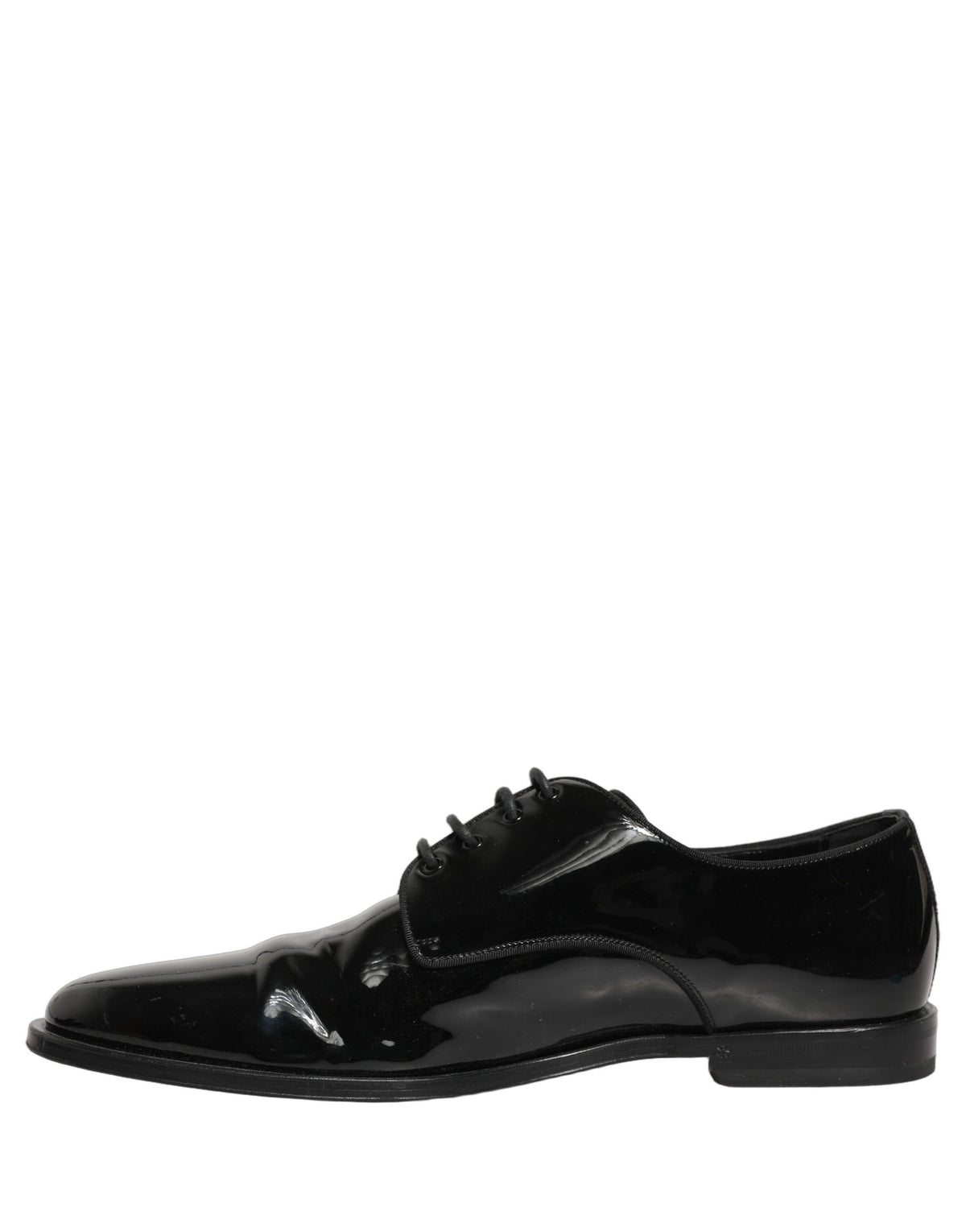 Dolce & Gabbana Black Leather Men Derby Dress Formal Shoes