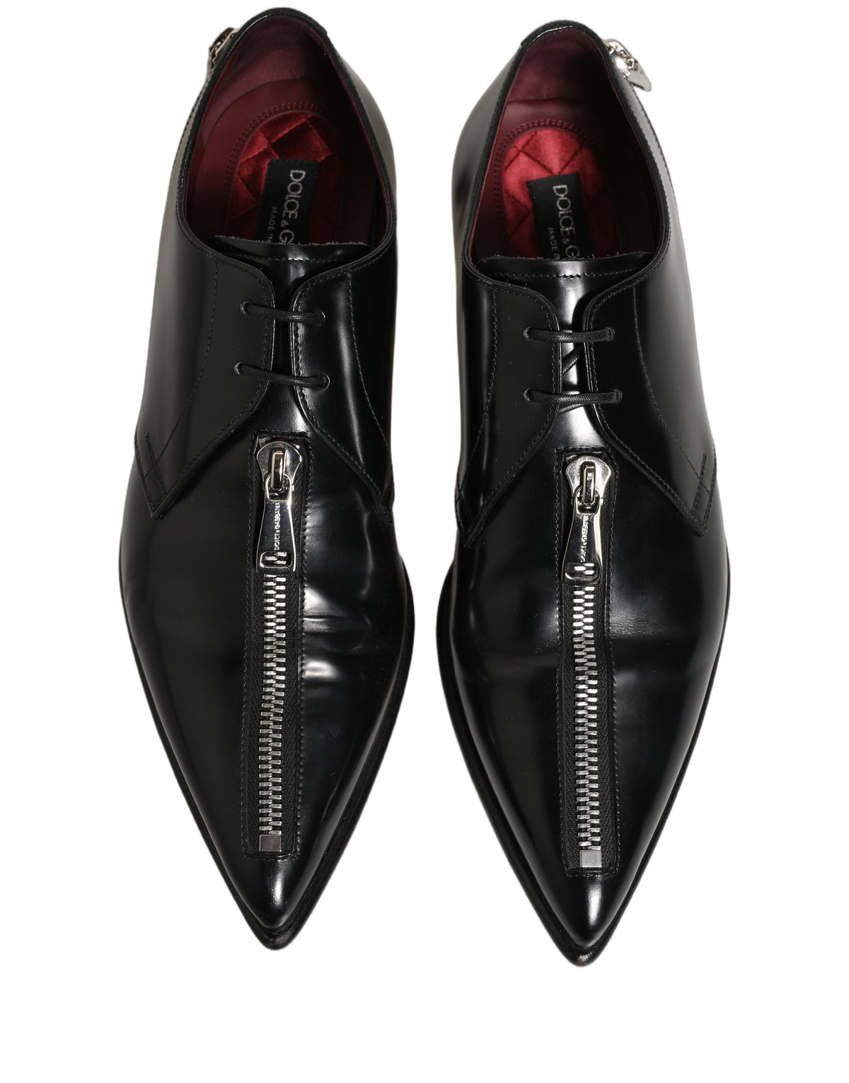 Dolce & Gabbana Black Leather Men Derby Dress Formal Shoes