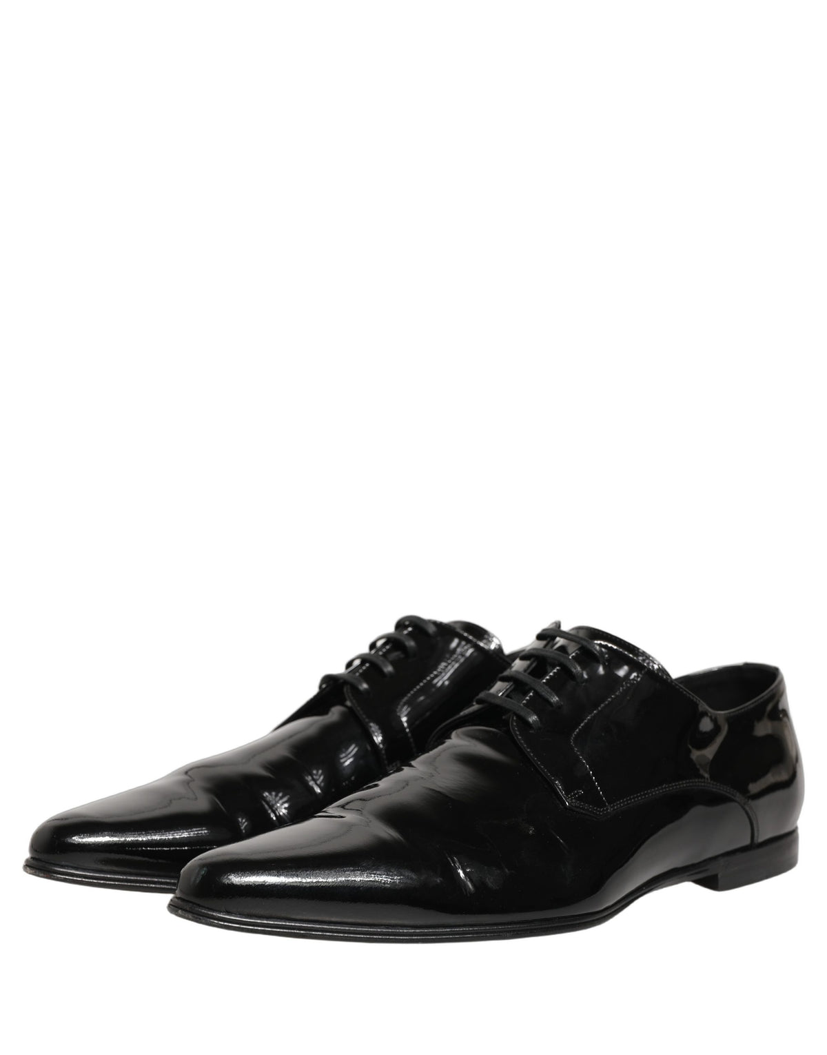 Dolce & Gabbana Black Leather Derby Dress Men Formal Shoes