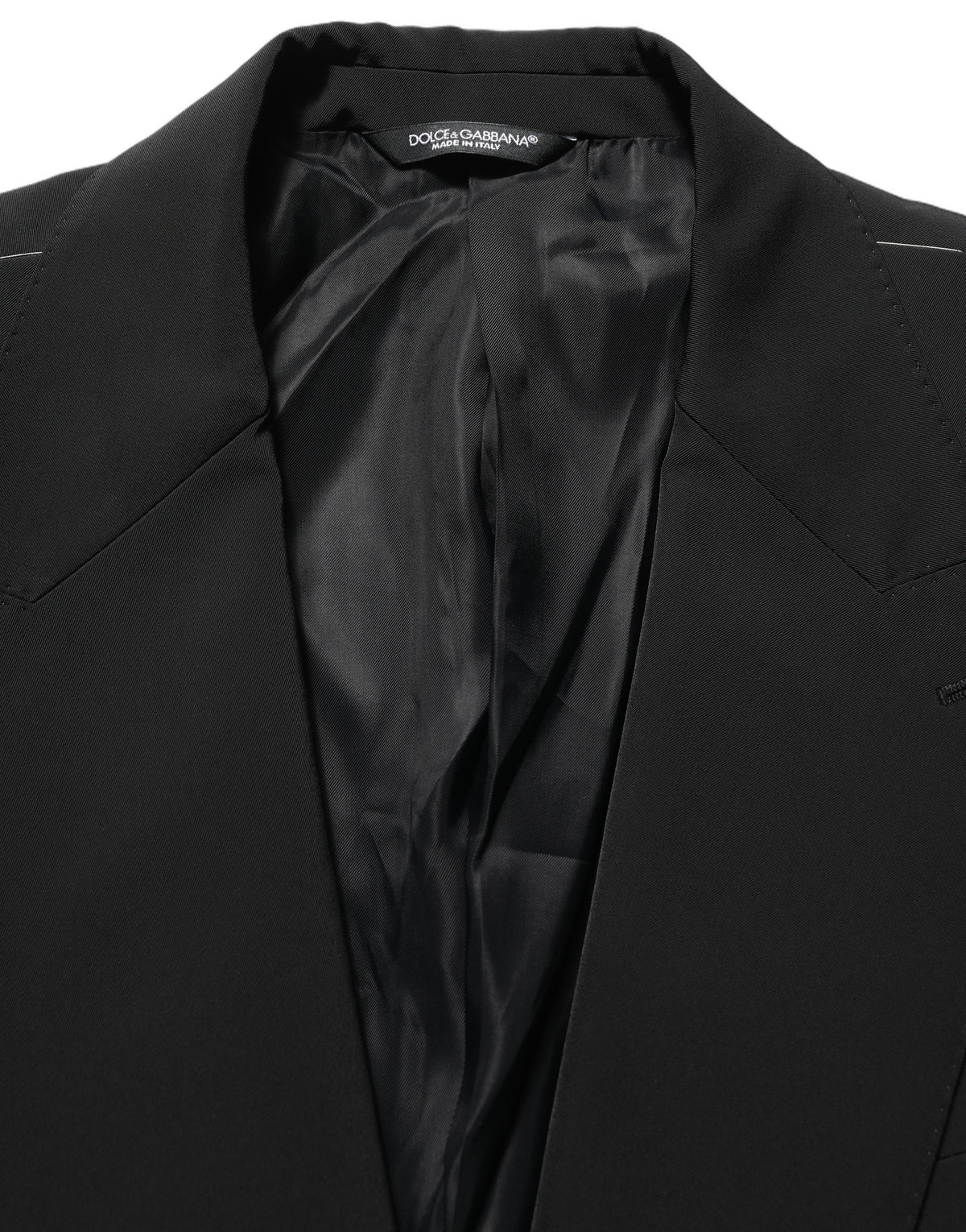 Dolce & Gabbana Black Single Breasted One Button Coat Blazer