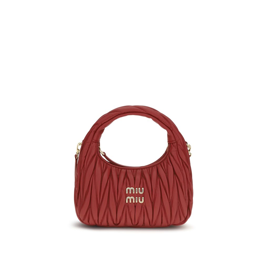 Miu Miu Red Calf Leather Bos Taurus Shoulder Bag