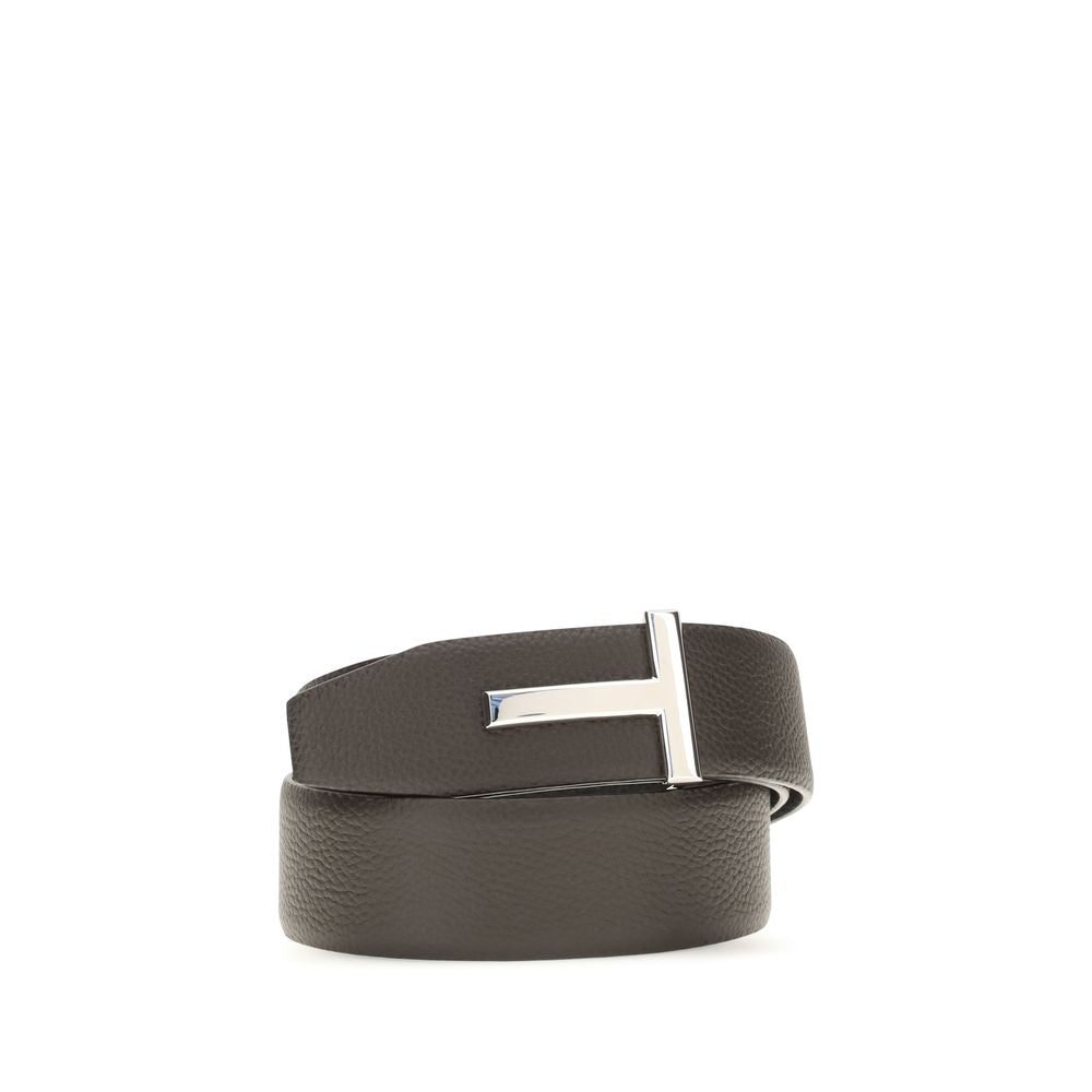 Tom Ford Brown Calf Leather Bos Taurus Belt