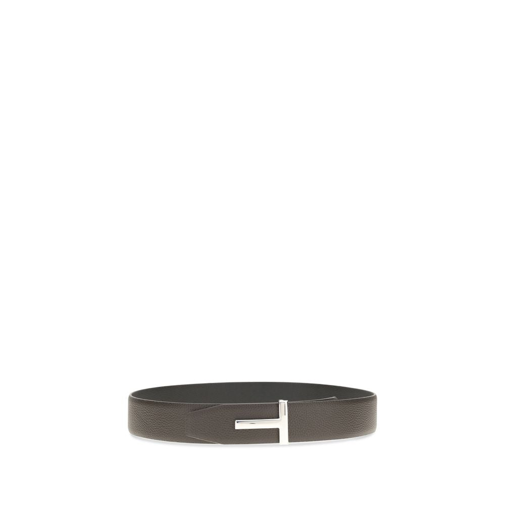 Tom Ford Brown Calf Leather Bos Taurus Belt