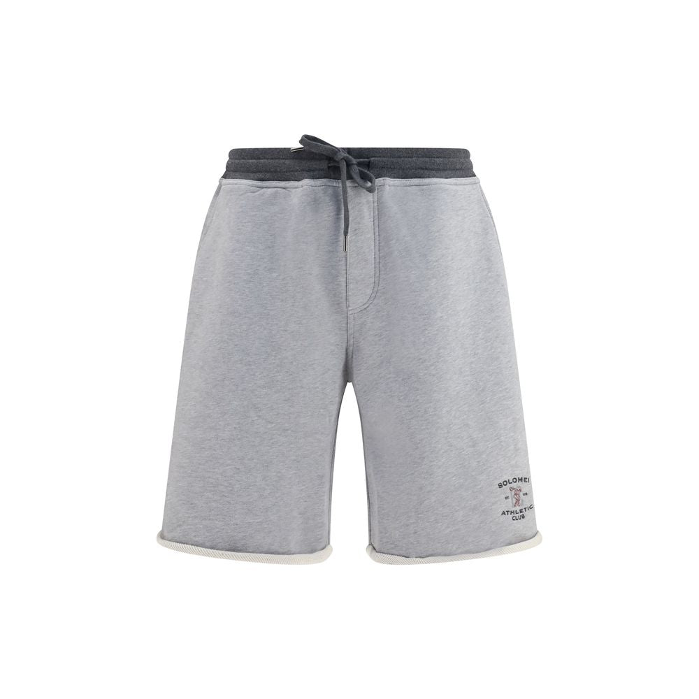 Brunello Cucinelli Gray Cotton Bermuda Shorts