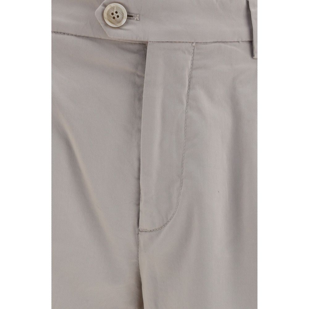 Brunello Cucinelli Beige Cotton Chino Pants