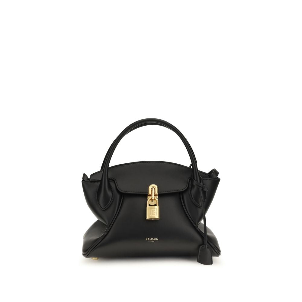 Balmain Black Calf Leather Bos Taurus Shoulder Bag