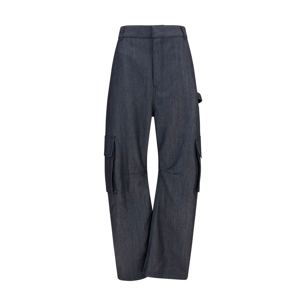 Balenciaga Blue Wool Oves Aries Cargo Pants