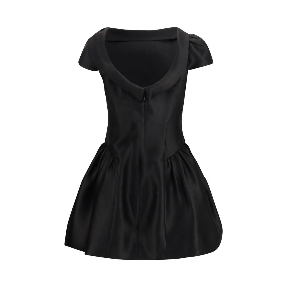 Self-Portrait Black Polyester Casual Dress