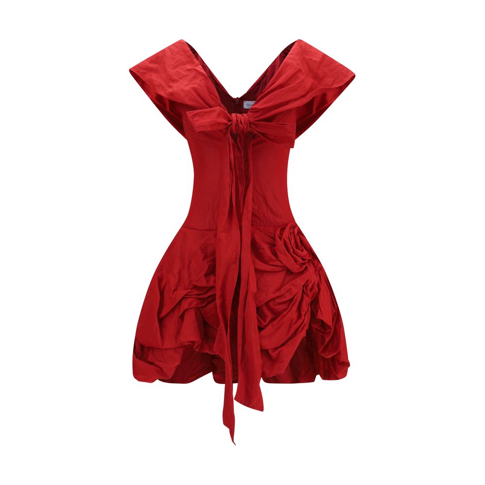 Magda Butrym Red Cotton Cocktail Dress