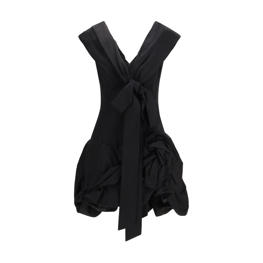 Magda Butrym Black Cotton Cocktail Dress