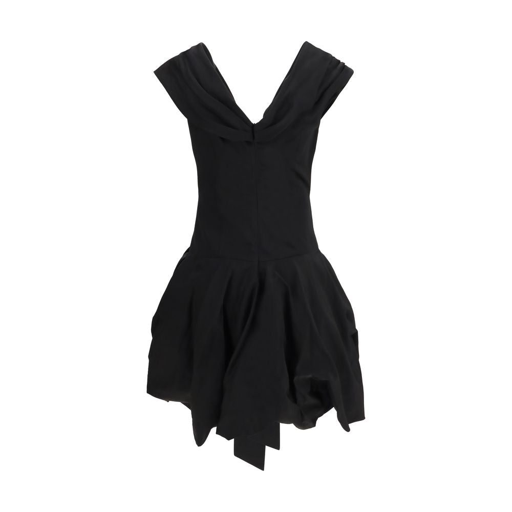 Magda Butrym Black Cotton Cocktail Dress